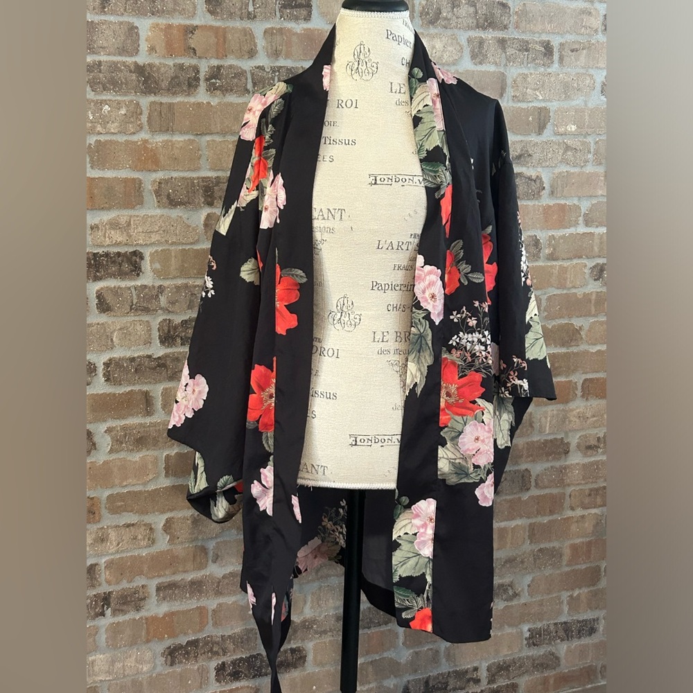 Anthropologie Maison Du Soir $120 Tokyo Robe Blac… - image 4